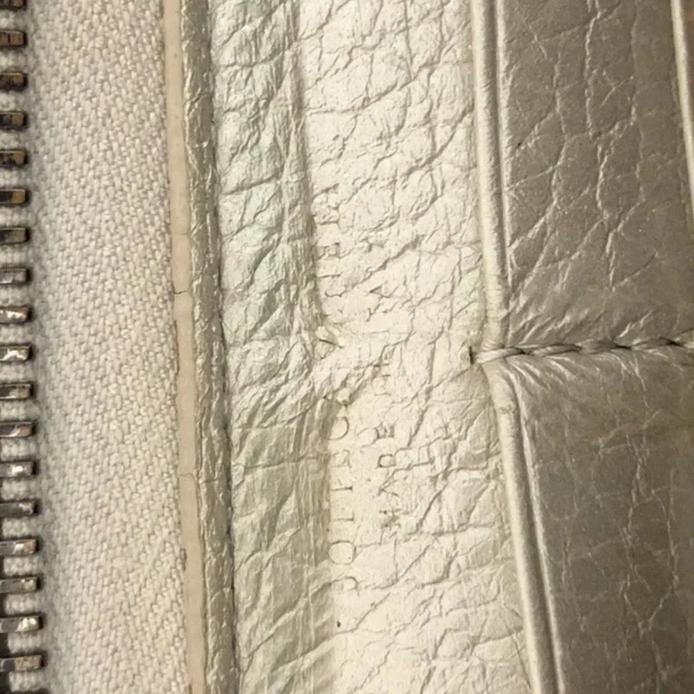 Authentic Bottega Veneta Intrecciato Lambskin Zip Around Long Wallet White